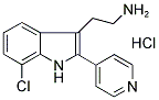 2-(7-CHLORO-2-PYRIDIN-4-YL-1H-INDOL-3-YL)-ETHYLAMINE MONOHYDROCHLORIDE 结构式