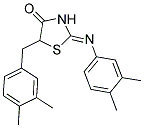 (2Z)-5-(3,4-DIMETHYLBENZYL)-2-[(3,4-DIMETHYLPHENYL)IMINO]-1,3-THIAZOLIDIN-4-ONE 结构式