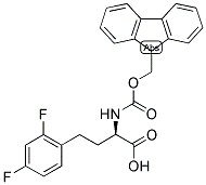 (R)-4-(2,4-DIFLUORO-PHENYL)-2-(9H-FLUOREN-9-YLMETHOXYCARBONYLAMINO)-BUTYRIC ACID 结构式