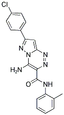 4-Amino-7-(4-chlorophenyl)-N-(2-methylphenyl)pyrazolo[5,1-c][1,2,4]triazine-3-carboxamide 结构式