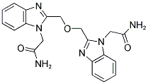 2-[2-(([1-(2-Amino-2-oxoethyl)-1H-benzimidazol-2-yl]methoxy)methyl)-1H-benzimidazol-1-yl]acetamide 结构式
