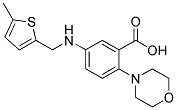 5-([(5-METHYLTHIEN-2-YL)METHYL]AMINO)-2-MORPHOLIN-4-YLBENZOIC ACID 结构式