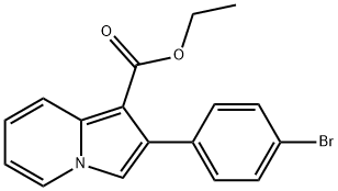ETHYL 2-(4-BROMOPHENYL)-1-INDOLIZINECARBOXYLATE 结构式