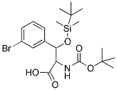3-(3-Bromo-phenyl)-2-tert-butoxycarbonylamino-3-(tert-butyl-dimethyl-silanyloxy)-propionic acid 结构式