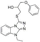 1-(9-ETHYL-9H-BENZO[4,5]IMIDAZO[2,1-C][1,2,4]TRIAZOL-3-YLSULFANYL)-3-PHENOXY-PROPAN-2-OL 结构式