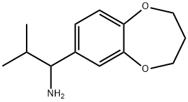 1-(3,4-二氢-2H-苯并[B][1,4]二噁英-7-基)-2-甲基丙烷-1-胺 结构式