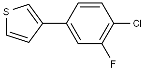 3-(4-氯-3-氟苯基)噻吩 结构式
