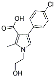 4-(4-CHLORO-PHENYL)-1-(2-HYDROXY-ETHYL)-2-METHYL-1H-PYRROLE-3-CARBOXYLIC ACID 结构式