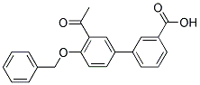 3'-ACETYL-4'-(BENZYLOXY)[1,1'-BIPHENYL]-3-CARBOXYLIC ACID 结构式