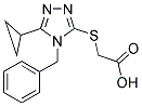 [(4-BENZYL-5-CYCLOPROPYL-4H-1,2,4-TRIAZOL-3-YL)THIO]ACETIC ACID 结构式