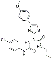 N~1~-PROPYL-1-[4-(4-METHOXYPHENYL)-1,3-THIAZOL-2-YL]-N~2~-(4-CHLOROPHENYL)-1,2-HYDRAZINEDICARBOXAMIDE 结构式