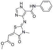 METHYL (2E)-((2Z)-2-{[5-(ANILINOCARBONYL)-1H-IMIDAZOL-4-YL]IMINO}-3-METHYL-4-OXO-1,3-THIAZOLIDIN-5-YLIDENE)ACETATE 结构式