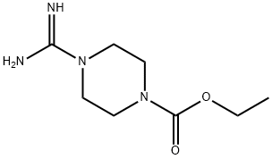 4-CARBAMIMIDOYL-PIPERAZINE-1-CARBOXYLIC ACID ETHYL ESTER 结构式