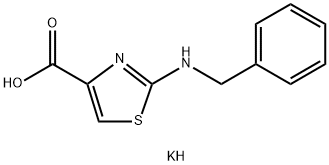 POTASSIUM 2-(BENZYLAMINO)-1,3-THIAZOLE-4-CARBOXYLATE 结构式