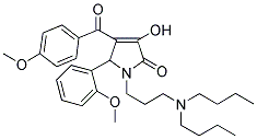 1-(3-(DIBUTYLAMINO)PROPYL)-3-HYDROXY-4-(4-METHOXYBENZOYL)-5-(2-METHOXYPHENYL)-1H-PYRROL-2(5H)-ONE 结构式