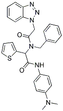 2-(2-(1H-Benzo[d][1,2,3]triazol-1-yl)-N-benzylacetamido)-N-(4-(dimethylamino)phenyl)-2-(thiophen-2-yl)acetamide 结构式