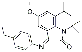 (E)-1-(4-ETHYLPHENYLIMINO)-8-METHOXY-4,4,6-TRIMETHYL-5,6-DIHYDRO-1H-PYRROLO[3,2,1-IJ]QUINOLIN-2(4H)-ONE 结构式