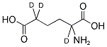 DL-2-AMINO-1,6-HEXANEDIOIC-2,5,5-D3 ACID 结构式