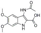 3-ACETYLAMINO-5,6-DIMETHOXY-1H-INDOLE-2-CARBOXYLIC ACID 结构式