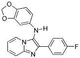 N-1,3-BENZODIOXOL-5-YL-2-(4-FLUOROPHENYL)IMIDAZO[1,2-A]PYRIDIN-3-AMINE 结构式