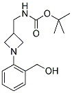 [1-(2-Hydroxymethyl-phenyl)-azetidin-3-ylmethyl]-carbamic acid tert-butyl ester 结构式