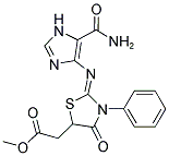 METHYL ((2Z)-2-{[5-(AMINOCARBONYL)-1H-IMIDAZOL-4-YL]IMINO}-4-OXO-3-PHENYL-1,3-THIAZOLIDIN-5-YL)ACETATE 结构式