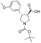 BOC-(TRANS)-4-(3-METHOXY-PHENYL)-PYRROLIDINE-3-CARBOXYLIC ACID 结构式