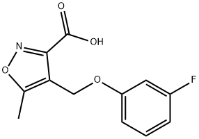 4-(3-氟苯氧基甲基)-5-甲基-1,2-噁唑-3-羧酸 结构式