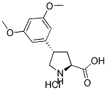 (+/-)-TRANS-4-(3,5-DIMETHOXYPHENYL)PYRROLIDINE-3-CARBOXYLIC ACID HYDROCHLORIDE 结构式