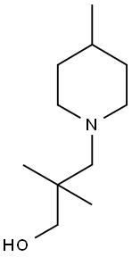 2,2-二甲基-3-(4-甲基哌啶-1-基)丙-1-醇 结构式