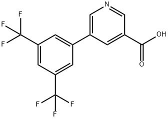 5-[3,5-BIS(TRIFLUOROMETHYL)PHENYL]NICOTINIC ACID 结构式