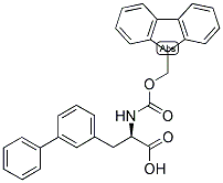 (R)-3-BIPHENYL-3-YL-2-(9H-FLUOREN-9-YLMETHOXYCARBONYLAMINO)-PROPIONIC ACID 结构式