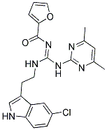 N-[2-(5-CHLORO-1H-INDOL-3-YL)ETHYL]-N'-(4,6-DIMETHYL-2-PYRIMIDINYL)-N'-(2-FUROYL)GUANIDINE 结构式