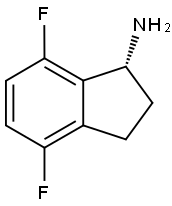 (R)-4,7-DIFLUORO-INDAN-1-YLAMINE 结构式