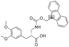 (R)-3-(3,4-DIMETHOXY-PHENYL)-2-[(9H-FLUOREN-9-YLMETHOXYCARBONYLAMINO)-METHYL]-PROPIONIC ACID 结构式