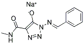 SODIUM 4-[(METHYLAMINO)CARBONYL]-1-{[(1E)-PHENYLMETHYLENE]AMINO}-1H-1,2,3-TRIAZOL-5-OLATE 结构式