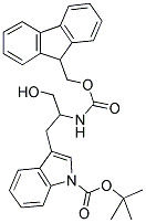 3-[2-(9H-FLUOREN-9-YLMETHOXYCARBONYLAMINO)-3-HYDROXY-PROPYL]- INDOLE-1-CARBOXYLIC ACID TERT-BUTYL ESTER 结构式