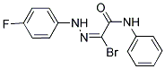 (1E)-2-ANILINO-N-(4-FLUOROPHENYL)-2-OXOETHANEHYDRAZONOYL BROMIDE 结构式