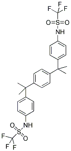 BIS(4-TRIFLUOROMETHYLSULFONAMIDOPHENYL)-1,4-DIISOPROPYLBENZENE 结构式