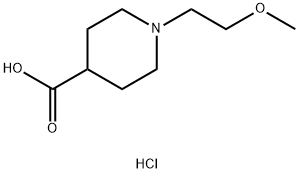 1-(2-METHOXYETHYL)PIPERIDINE-4-CARBOXYLIC ACIDHYDROCHLORIDE 结构式