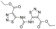 Ethyl 5-[({[4-(ethoxycarbonyl)-1,2,3-thiadiazol-5-yl]amino}carbonyl)amino]-1,2,3-thiadiazole-4-carboxylate 结构式