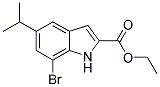 7-BROMO-5-ISOPROPYL-1H-INDOLE-2-CARBOXYLIC ACID ETHYL ESTER 结构式