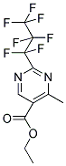 2-Heptafluoropropyl-4-methyl-pyrimidine-5-carboxylic acid ethyl ester 结构式