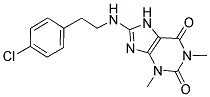 8-{[2-(4-CHLOROPHENYL)ETHYL]AMINO}-1,3-DIMETHYL-3,7-DIHYDRO-1H-PURINE-2,6-DIONE 结构式