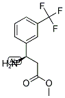 (R)-3-AMINO-3-(3-TRIFLUOROMETHYL-PHENYL)-PROPIONIC ACID METHYL ESTER 结构式