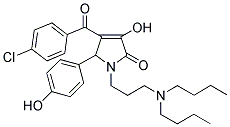 4-(4-CHLOROBENZOYL)-1-[3-(DIBUTYLAMINO)PROPYL]-3-HYDROXY-5-(4-HYDROXYPHENYL)-1,5-DIHYDRO-2H-PYRROL-2-ONE 结构式