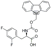 (R)-3-(2,4-DIFLUORO-PHENYL)-2-(9H-FLUOREN-9-YLMETHOXYCARBONYLAMINO)-PROPIONIC ACID 结构式