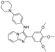 N-(4-MORPHOLINOPHENYL)-2-(3,4,5-TRIMETHOXYPHENYL)IMIDAZO[1,2-A]PYRIDIN-3-AMINE 结构式