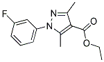 Ethyl 1-(3-fluorophenyl)-3,5-dimethyl-1H-pyrazole-4-carboxylate 结构式