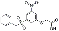 Acetic acid, [[3-nitro-5-[(phenylmethyl)sulfonyl]phenyl]thio]- 结构式
